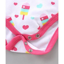 Babyhug 100% Cotton Puff Sleeves Onesies Pack of 5 - Multicolour