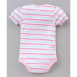 Babyhug 100% Cotton Puff Sleeves Onesies Pack of 5 - Multicolour