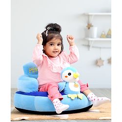 Babyhug Kids Penguin Shaped Sofa Chair - Blue