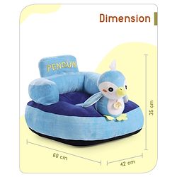 Babyhug Kids Penguin Shaped Sofa Chair - Blue