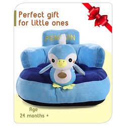 Babyhug Kids Penguin Shaped Sofa Chair - Blue