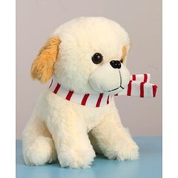 Babyhug Baby Puppy Soft Toy Cream - Height 22 cm