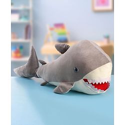 Babyhug Shark Soft Toy Grey - Length 100 cm