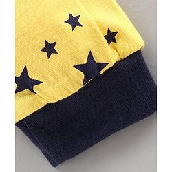 Babyhug Full Lounge Pants Star Print - Yellow