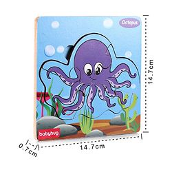 Babyhug 5 in 1 Premium Wooden Jigsaw Aquatic 20 pcs puzzle - Set of 5| Educational Toy for Cognitive Development| Montessori Learning Toy| BIS Certified| 2 Years+