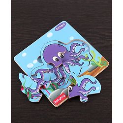 Babyhug 5 in 1 Premium Wooden Jigsaw Aquatic 20 pcs puzzle - Set of 5| Educational Toy for Cognitive Development| Montessori Learning Toy| BIS Certified| 2 Years+