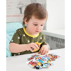 Babyhug 5 in 1 Premium Wooden Jigsaw Transport Vehicles 20 pcs puzzle - Set of 5| Educational Toy for Cognitive Development| Montessori Learning Toy| BIS Certified| 2 Years+