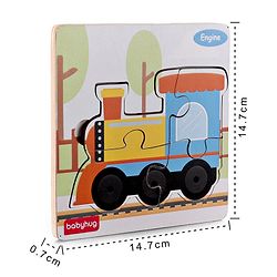 Babyhug 5 in 1 Premium Wooden Jigsaw Transport Vehicles 20 pcs puzzle - Set of 5| Educational Toy for Cognitive Development| Montessori Learning Toy| BIS Certified| 2 Years+
