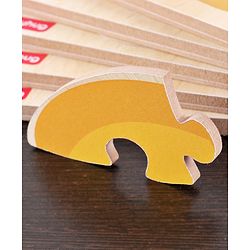 Babyhug 5 in 1 Premium Wooden Jigsaw Fruits 20 pcs puzzle - Set of 5| Educational Toy for Cognitive Development| Montessori Learning Toy| BIS Certified| 2 Years+