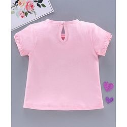 Babyhug Half Sleeves Tee Planet Print - Pink