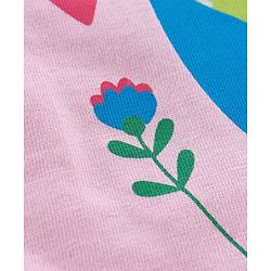 Babyhug Half Sleeves Tee Planet Print - Pink