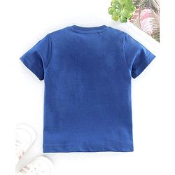 Babyhug Half Sleeves Biowashed Tee Donald Duck Print - Blue