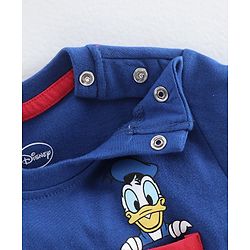 Babyhug Half Sleeves Biowashed Tee Donald Duck Print - Blue