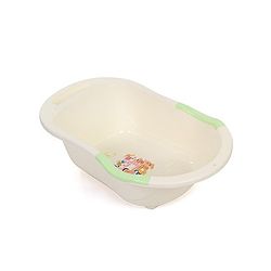 Babyhug Bath Tub Hi Happy Print - Cream Green