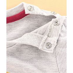 Babyhug Half Sleeves Biowashed Tee Race Car Print - Light Grey