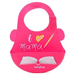 Babyhug Soft Silicone Feeding Bib  Bird Print, Yellow| Waterproof, Tear-Resistant, Easy to Wear| With Deep Crumb Catcher| Adjustable Fit| Foldable & Easy to Carry