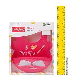 Babyhug Soft Silicone Feeding Bib  Bird Print, Yellow| Waterproof, Tear-Resistant, Easy to Wear| With Deep Crumb Catcher| Adjustable Fit| Foldable & Easy to Carry