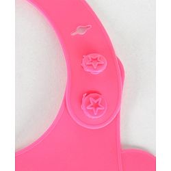 Babyhug Silicone Bib With Crumb Catcher Fish Print - Pink