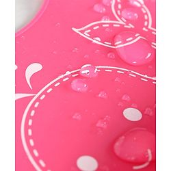 Babyhug Silicone Bib With Crumb Catcher Fish Print - Pink