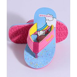 Cute Walk by Babyhug Flip Flops Unicorn Print - Blue
