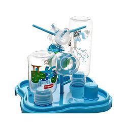 Babyhug Feeding Bottle Pack of 4 With Drying Rack Blue - 2 x 125 ml, 2 x 250 ml