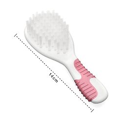 Babyhug Soft Bristle Baby Hair Brush and Comb Set Gentle  Pink |Scalp Care | Soft Bristle | BPA Free | Perfect Gift | Eco-Friendly | Round Tip