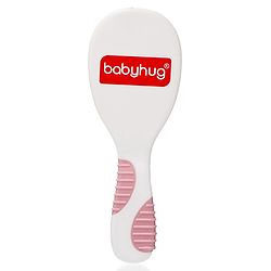 Babyhug Soft Bristle Baby Hair Brush and Comb Set Gentle  Pink |Scalp Care | Soft Bristle | BPA Free | Perfect Gift | Eco-Friendly | Round Tip