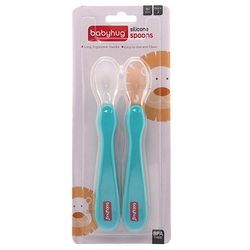 Babyhug Lumi Silicone Spoon Pack of 2 - Blue