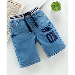 Babyhug Capri Pants Game On Print - Blue