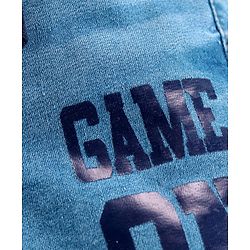 Babyhug Capri Pants Game On Print - Blue