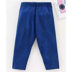 Babyhug Full Length Solid Leggings - Royal Blue