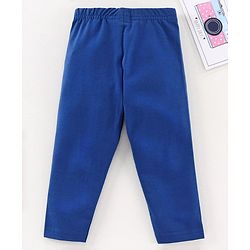 Babyhug Full Length Solid Leggings - Royal Blue
