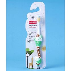 Babyhug Ultra Soft Bristles Elephant Design Toothbrush - Green