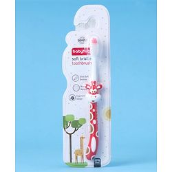 Babyhug Ultra Soft Bristles Giraffe Design Toothbrush - Red