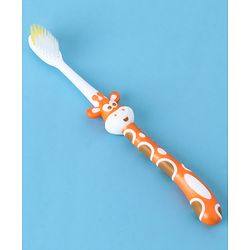 Babyhug Ultra Soft Bristles Giraffe Design Toothbrush - Orange