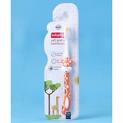 Babyhug Ultra Soft Bristles Giraffe Design Toothbrush - Orange