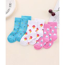 Cutewalk by Babyhug Socks Pack of 3 Pairs - Multicolour
