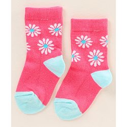Cute Walk by Babyhug Antibacterial Ankle Length Socks Pack Of 3  - Pink