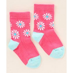 Cute Walk by Babyhug Antibacterial Ankle Length Socks Pack Of 3  - Pink