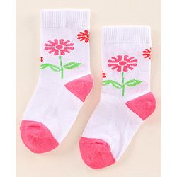 Cute Walk by Babyhug Antibacterial Ankle Length Socks Pack Of 3  - Pink