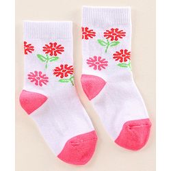Cute Walk by Babyhug Antibacterial Ankle Length Socks Pack Of 3  - Pink