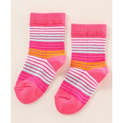Cute Walk by Babyhug Antibacterial Ankle Length Socks Pack Of 3  - Pink