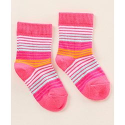 Cute Walk by Babyhug Antibacterial Ankle Length Socks Pack Of 3  - Pink