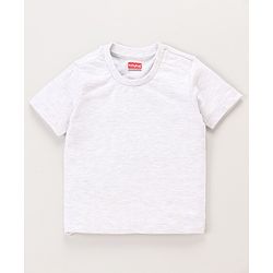 Babyhug Dungaree With Half Sleeves Tee Printed - Grey