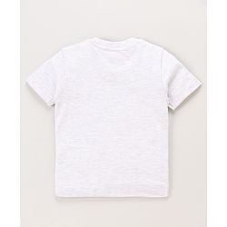 Babyhug Dungaree With Half Sleeves Tee Printed - Grey