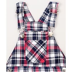 Babyhug Dungaree With Half Sleeves Tee Printed - Grey