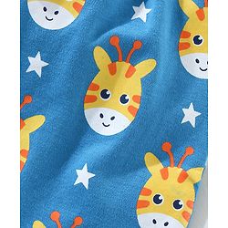 Babyhug Full Length Diaper Leggings Giraffe Print - Blue