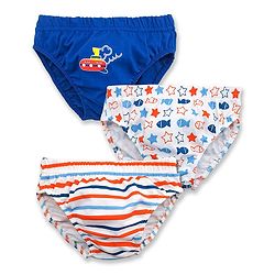 Babyhug 100% Cotton Breifs Pack of 3 - Blue, White