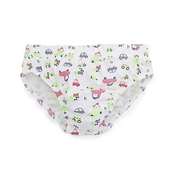 Babyhug 100% Cotton Briefs Pack of 3 - White Green