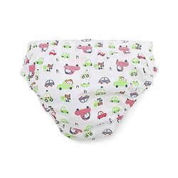 Babyhug 100% Cotton Briefs Pack of 3 - White Green